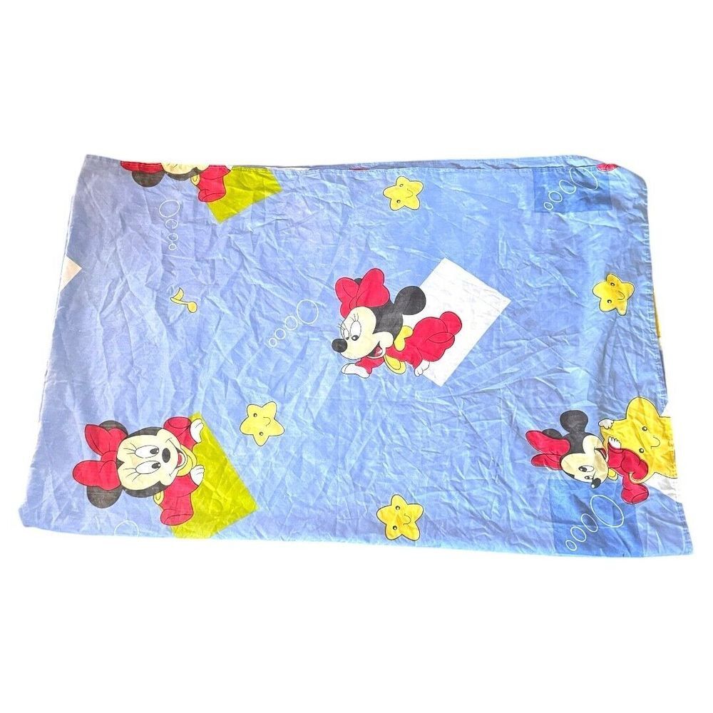 Vintage twin size top‎ sheet baby Minnie mouse print 96" x 66"